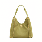 Chanel City Zip Tote - Signature Canvas Mahogany