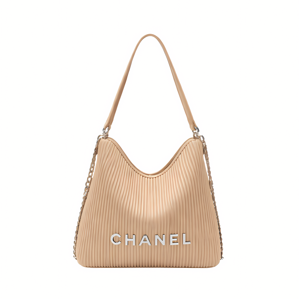 Chanel Maxi Hobo - Peach Lambskin