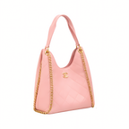 Chanel Hobo Handbag Light Pink Shiny Lambskin
