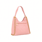 Chanel Hobo Handbag Light Pink Shiny Lambskin