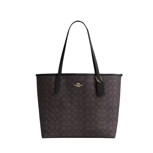 Coach City Zip Tote Signature Canvas
