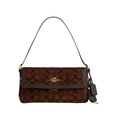 Coach Etta Small Flap Signature Chenille Truffle