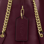 Coach Quilted Leather Chain Bucket Red Gold-Tone