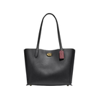 Coach Willow Tote Polished Pebble Black