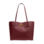 Coach Willow Tote Signature Canvas Brick Red