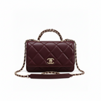 Chanel Mini Top Handle Shoulder Bag Leather