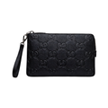 Gucci Black Leather Logo Canvas