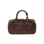 Miu Solitaire Shiny Leather Dark Brown