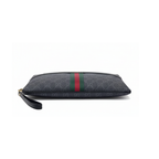 Gucci Pouch Leather Stripe Zip