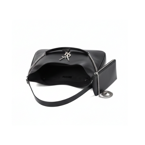 Saint Laurent Le 5 A 7 Leather Hobo Bag