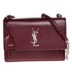Saint Laurent Sunset Medium Handbag - Burgundy