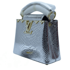 Louis Vuitton Capucines Metallic Silver