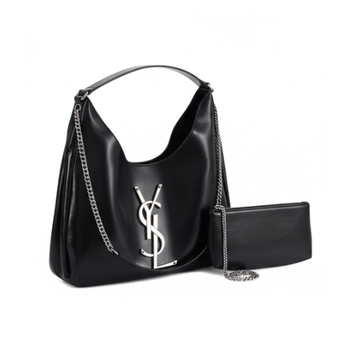 Saint Laurent Le 5 A 7 Leather Hobo Bag