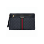 Gucci Pouch Leather Stripe Zip