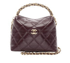 Chanel Hobo Bag - Deep Burgundy, Quilted Leather with Gold-Tone Hardware