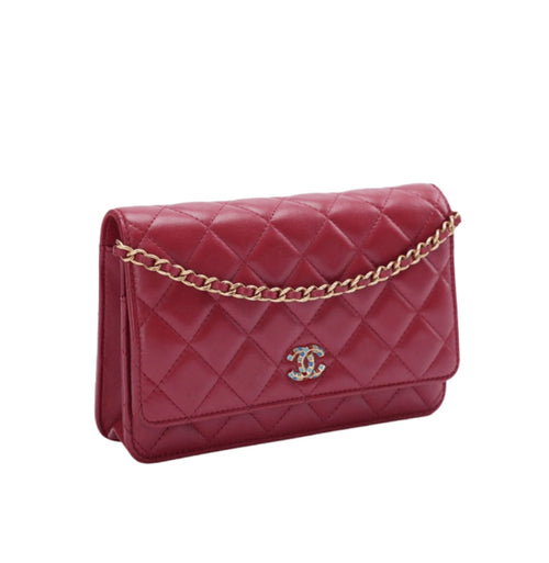 Chanel Classic On Chain Quilted Red Leather