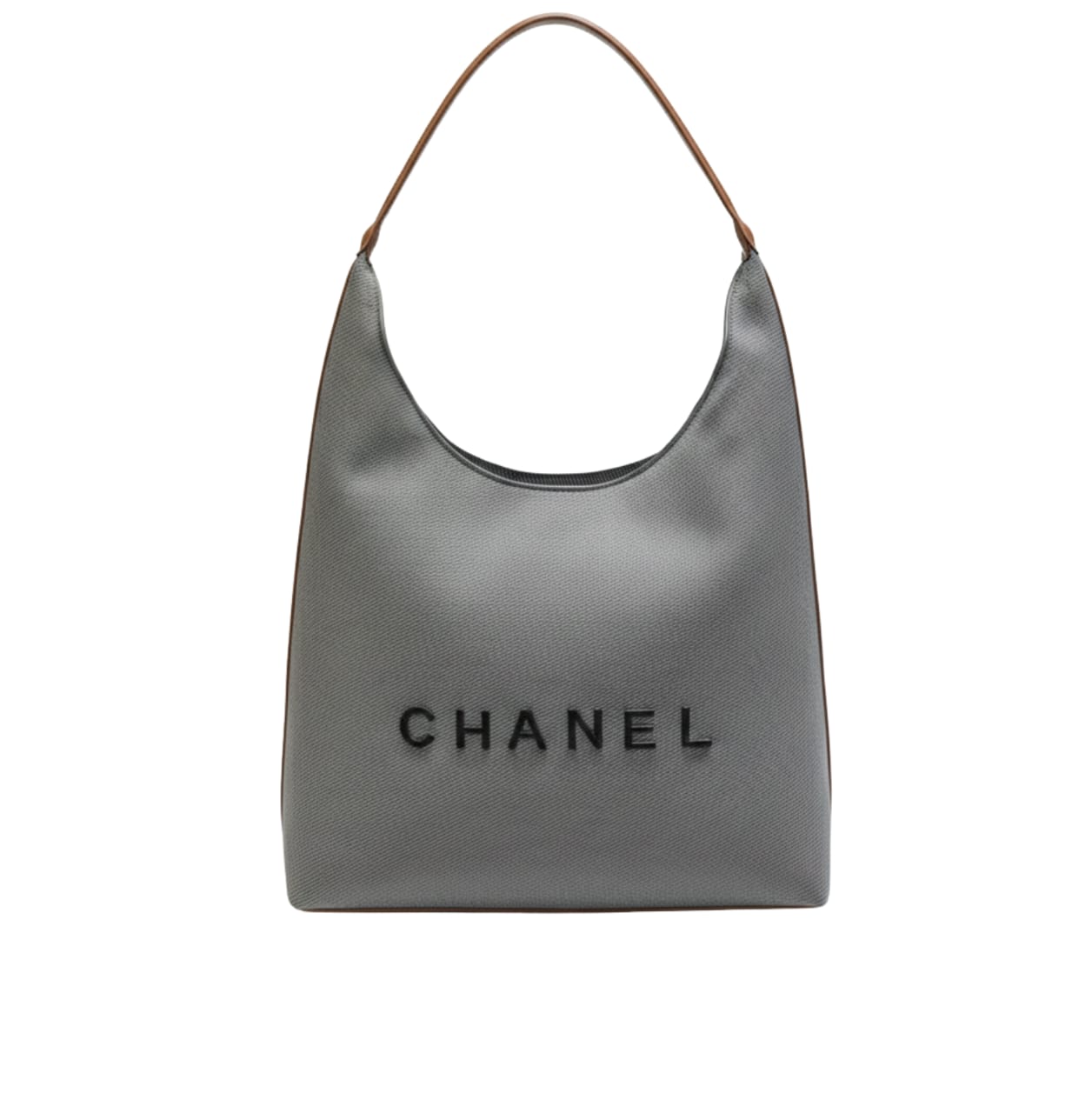 Chanel | Deauville Canvas Tote Bag With Brown Leather