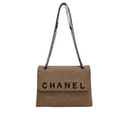 Chanel Flap Bag - Beige Jersey Material