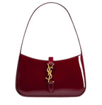 Saint Laurent Le 5 À 7 Mini Patent-Leather Shoulder Bag - Dark Red / Burgundy