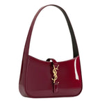 Saint Laurent Le 5 À 7 Mini Patent-Leather Shoulder Bag - Dark Red / Burgundy