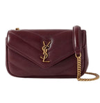 Saint Laurent Loulou Mini Bag - Burgundy / Red Hue