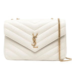 Saint Laurent Loulou Shoulder Bag - Cream / White