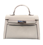 Hermès Mini Kelly Ii Bag Crafted from Epsom Leather with Canvas Sides