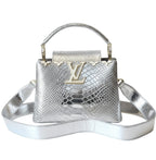 Louis Vuitton Capucines Silver Calfskin Leather