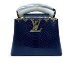 Louis Vuitton Capucines Navy Python