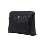 Louis Vuitton Black Leather Pouch / Clutch Bag