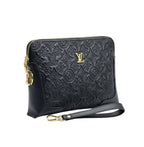 Louis Vuitton Black Leather Pouch / Clutch Bag