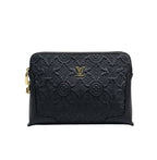 Louis Vuitton Black Leather Pouch / Clutch Bag