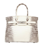 Hermès Birkin 30 Himalaya Niloticus Crocodile Handbag