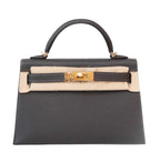 Hermès Mini Kelly Ii Sellier Bag - Dark Grey Epsom Leather