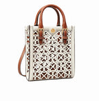 Tory Burch T Monogram Laser-Cut Mini Tote Bag