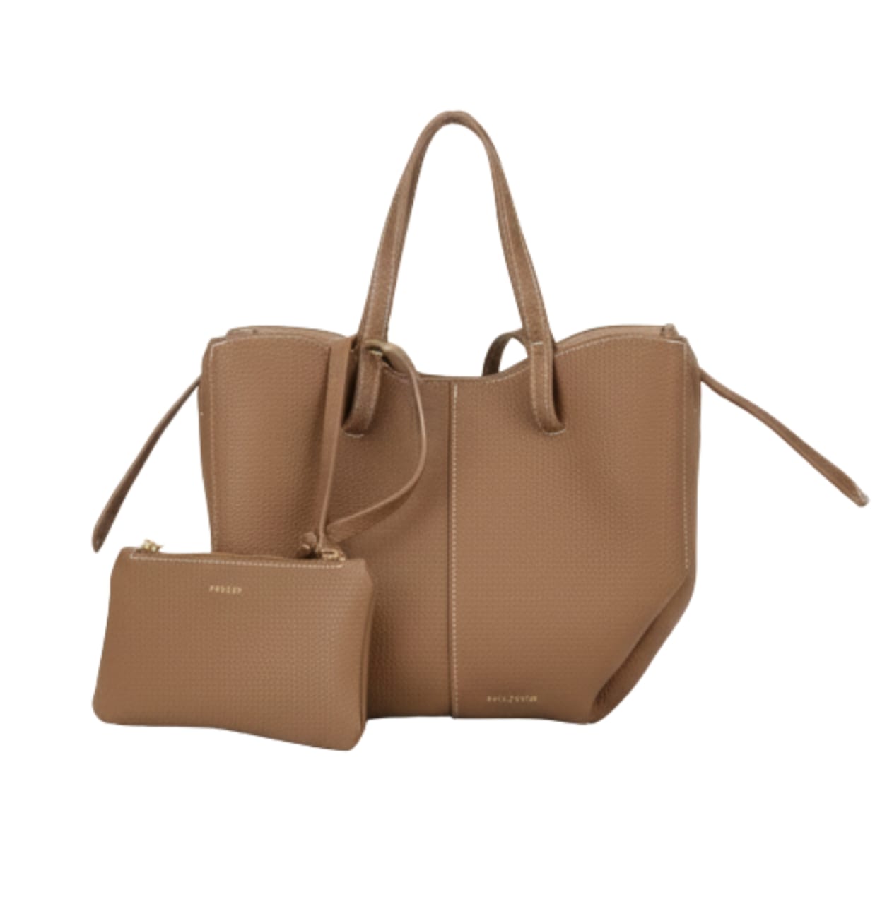 Polène Cyme Mini Textured Camel Leather