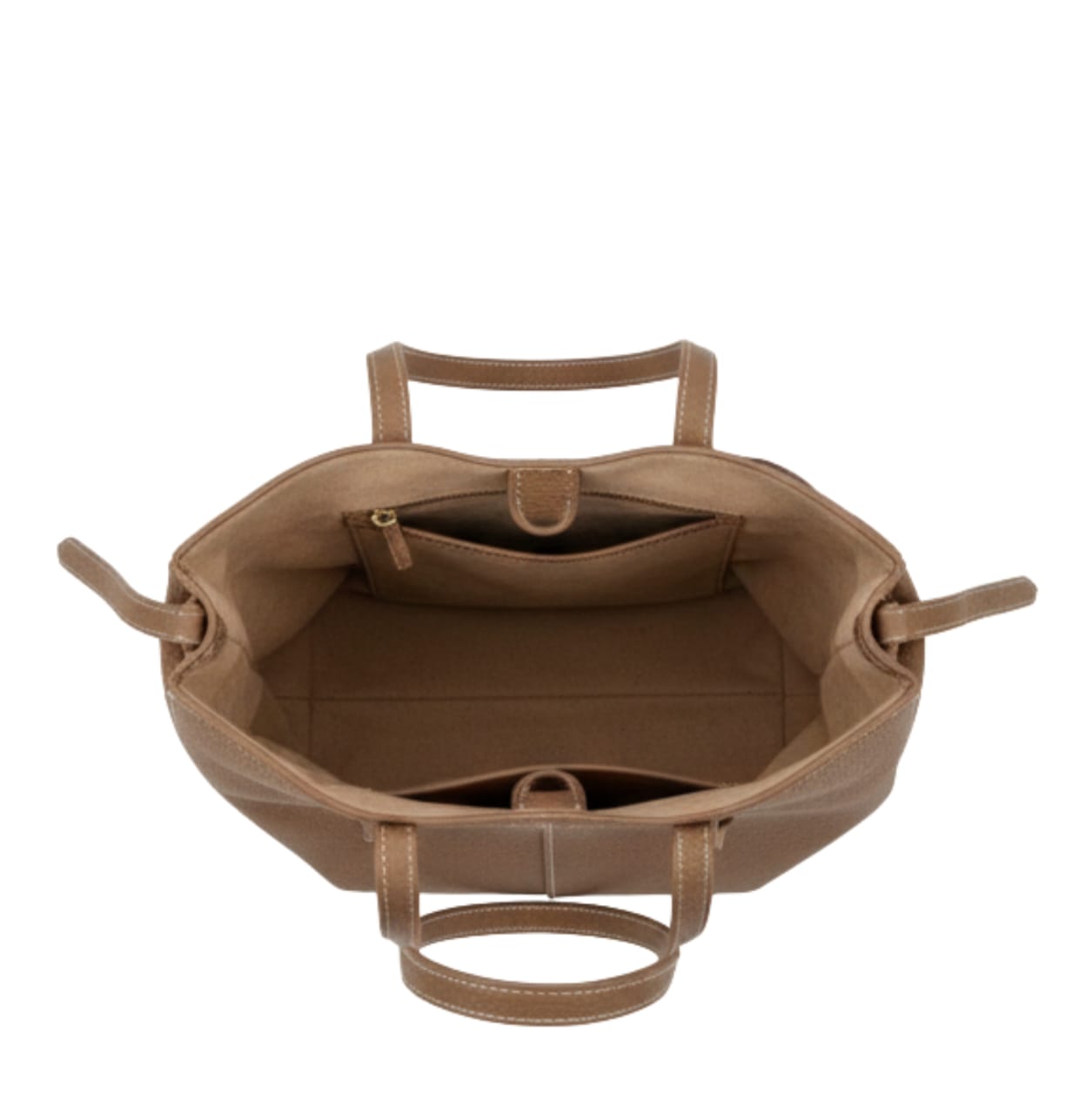 Polène Cyme Mini Textured Camel Leather