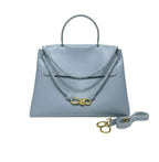 Bottega Veneta Ciao Top Handle Bag - Light Blue Leather with A Gold