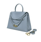 Bottega Veneta Ciao Top Handle Bag - Light Blue Leather with A Gold