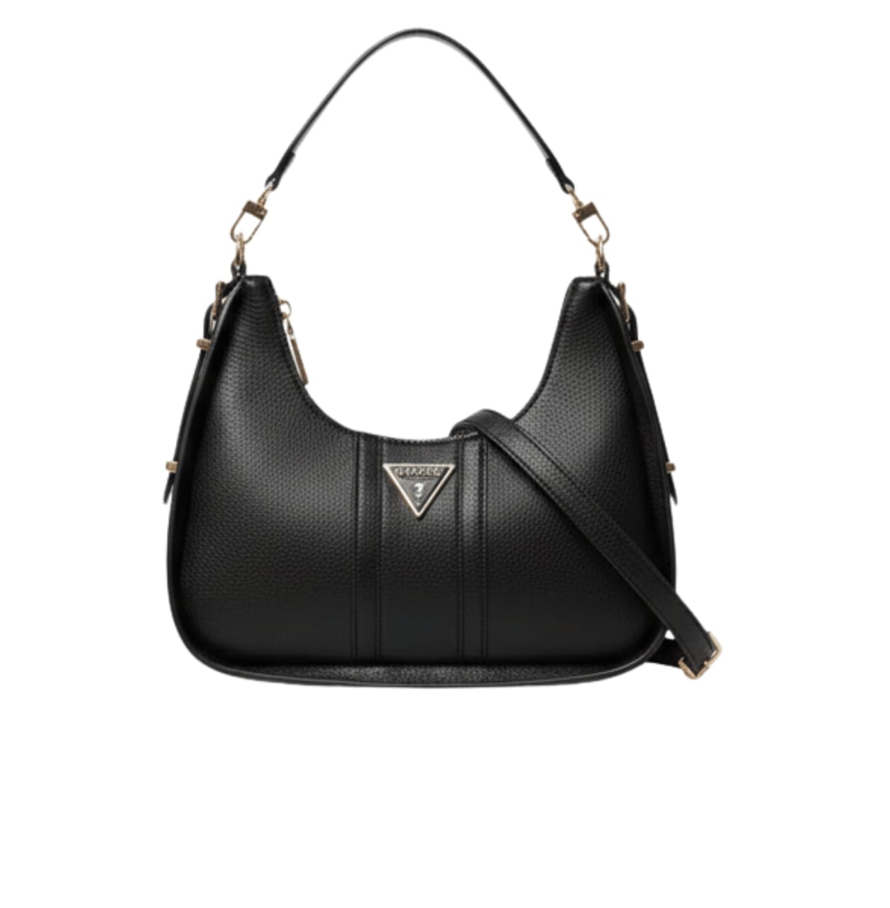 Guess Noreen Top Zip Shoulder Bag Black Polyurethane