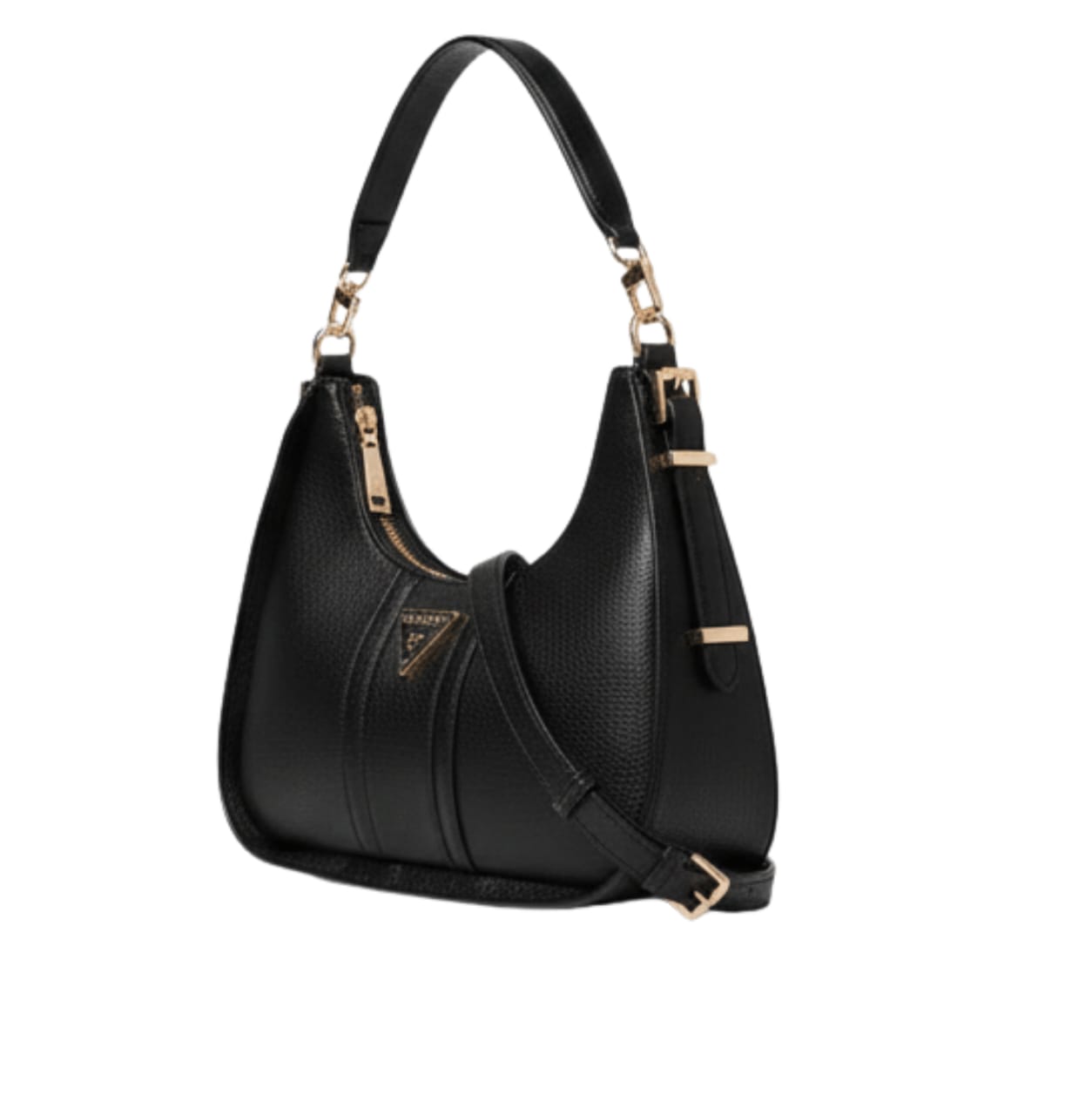 Guess Noreen Top Zip Shoulder Bag Black Polyurethane