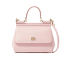 Dolce & Gabbana Sicily Light Pink Dauphine Leather Bag