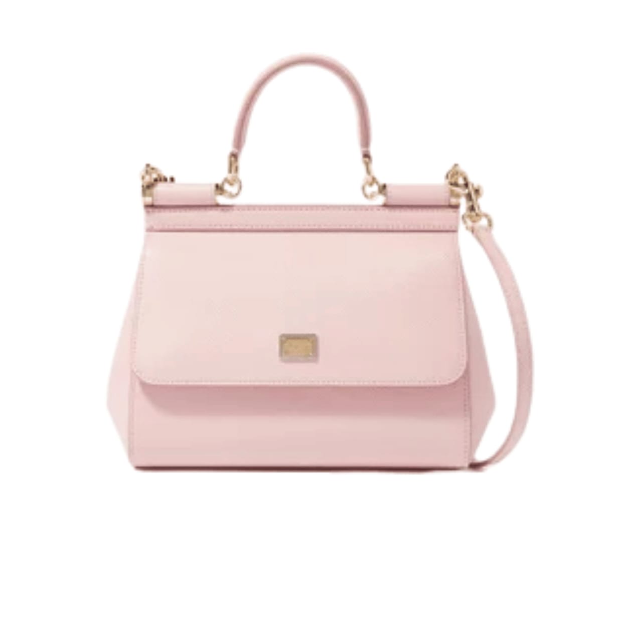 Dolce & Gabbana Sicily Light Pink Dauphine Leather Bag