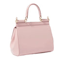 Dolce & Gabbana Sicily Light Pink Dauphine Leather Bag