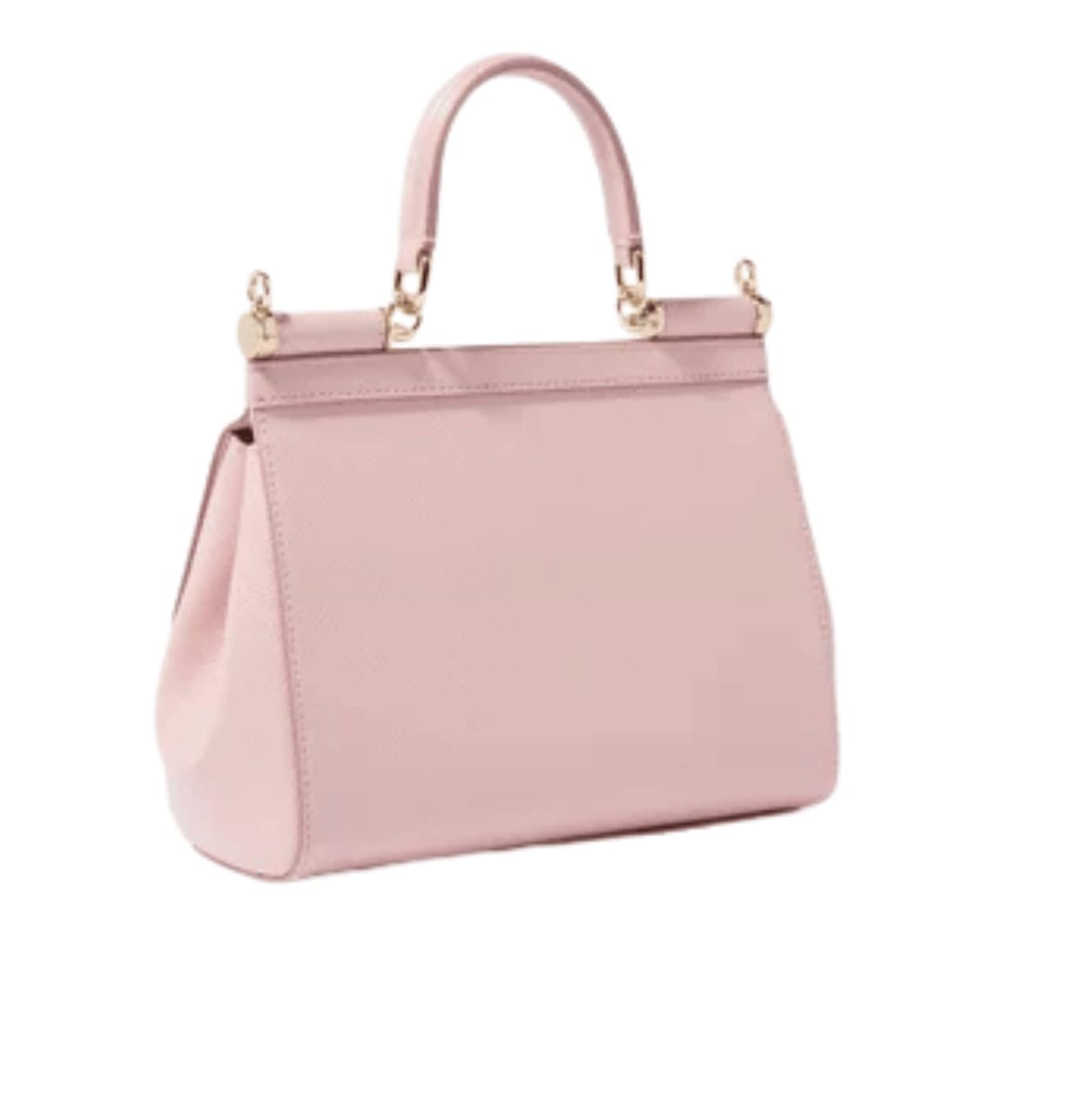 Dolce & Gabbana Sicily Light Pink Dauphine Leather Bag