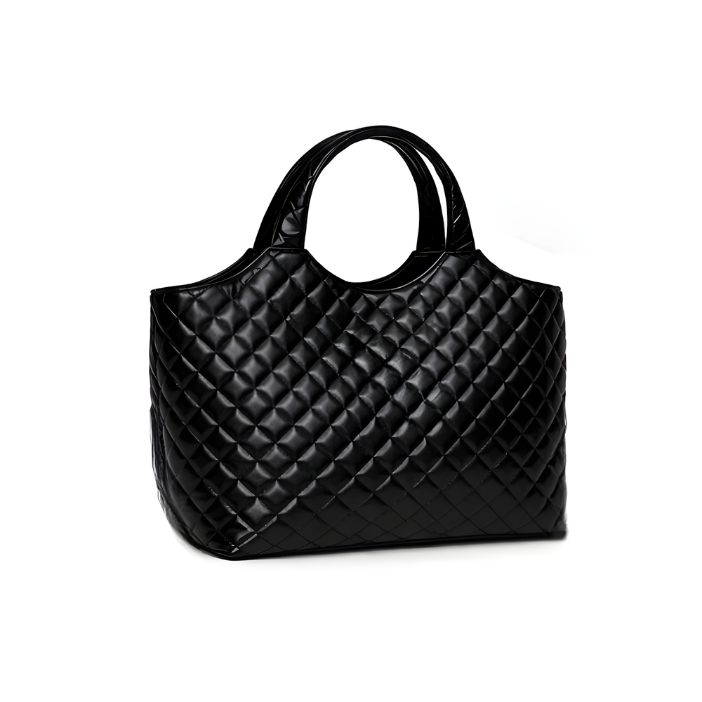 YSL Icare Maxi Quilted Lambskin Black
