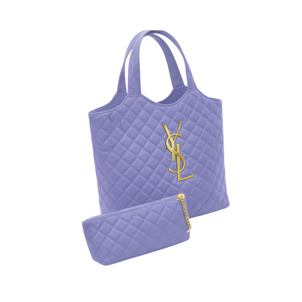 YSL Icare Maxi Powder Blue Lambskin