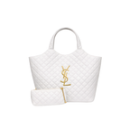 YSL Icare Maxi White Lambskin
