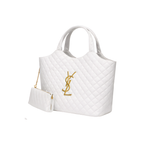 YSL Icare Maxi White Lambskin
