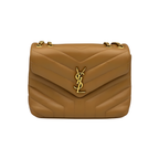 YSL Loulou Matelassé Cheddar Leather
